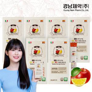 (3개월분)경남제약 로얄 유기농 레몬 애플사이다비니거 6박스 90포 사과식초 스틱