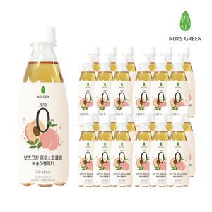 넛츠그린 제로스파클링 복숭아블랙티, 340ml, 24개입