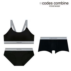 [코데즈컴바인이너웨어](강남점)스포츠 블랙 커플세트 (CDWBR413BK+CDWBP413BK+CDMDR413BK)