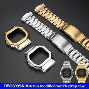 스테인레스 스틸 케이스 스트랩 G-SHOCK Casio DW-5600 금속 시계 체인 베젤 도구에 대한 유행 수정