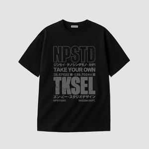 NPSD TKSEL 로고 오버핏 티셔츠 블랙