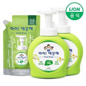 아이깨끗해 손세정제 숲속산책 용기 490ml 2개+리필 450ml 1개
