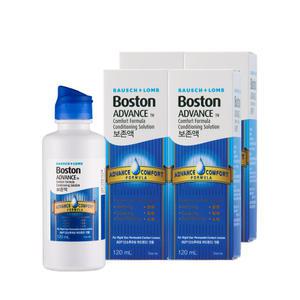 바슈롬 보스톤 어드밴스 컴포트 포뮬라 컨디셔닝 솔루션 120ml 4개 하드렌즈 렌즈세척액