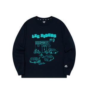 [롯데백화점]리키즈 키즈 리 라이더 싱글 티셔츠 네이비 LK2501LT08NA