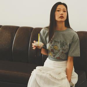 WOMAN 퍼피 프렌즈 루즈핏 반팔티 [2COL] / WBE2L01522