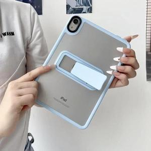 IPad 11 세대 2025 용 태블릿 케이스 Air 7 인치M3 무광택 스탠드 PC + TPU 충격 방지 브래킷 커버 보호