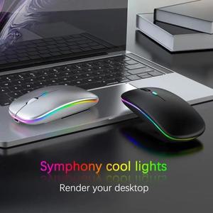 게이밍 XIAOMI 무선 컴퓨터 마우스 충전식 Bluetooth 듀얼 모드 MouseLED 백라이트 인체 공학적 게임용 노
