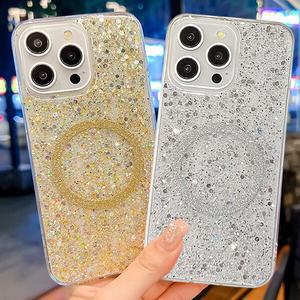 샤오미 홍미노트13 프로 포코X6 4G 5G 맥세이프 럭셔리 글리터 펄 심플 젤리 핸드폰 케이스