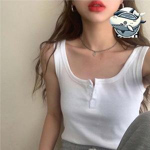 [기타]여성 레이어드 민소매 나시티 단추포인트 여름 여자나시