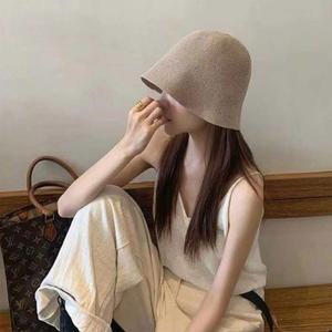 통기성 여성 여름 심플 롱 모자 버킷햇 벙거지 데일리