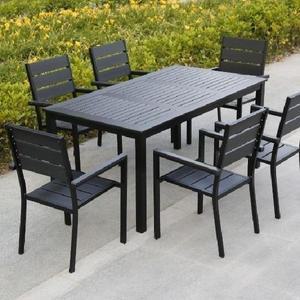 마당 테이블 야외 카페 세트 의자 테라스 의자4개+120x80cm파케롱테이블메탈프레임 팬션