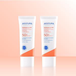 에스트라 더마 유브이365 장벽수분 무기자차 선크림 40ml(SPF50+) x 2개 / IBY