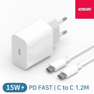 코끼리 충전기 PD 15W C타입 1포트 고속 C TO 1.2M 케이블 포함