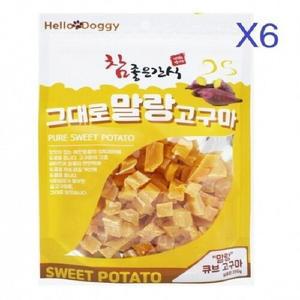 말랑고구마 간식 250g 1박스 큐브 6개 애견 사료 화식 습식 고양이 강아지