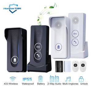 DoorBell 초인종 무선 인터콤 1km 장거리 핸즈프리 양방향 오디오 문짝 벨 원격 잠금 해제 방수 전화 차임