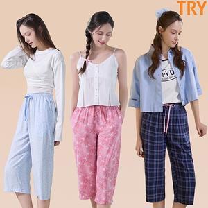 [하프클럽/TRY]TRY 여성 인견100 쿨 파자마팬츠 3종