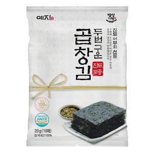 예지김 두번구운 진도 특 곱창김 10매 (10봉20봉) 햇김 조미김 재래김 맛있는김 개별포장(10매) 햇김