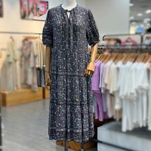 [써스데이아일랜드]프린트 레이온 보더 원피스 t244mop283