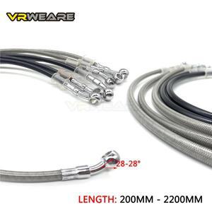 300-2200MM 오토바이 유압 브레이크 호스 라인 전용 실버 꼰 케이블 스즈키 가와사키 야마하 혼다 ATV 용 1