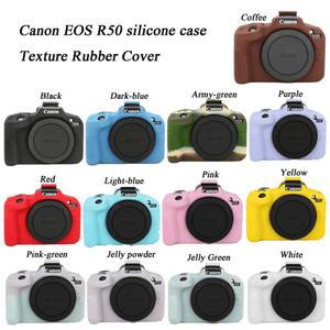 Canon EOS R50용 질감 실리콘 카메라 케이스 커버 스킨 프로텍터