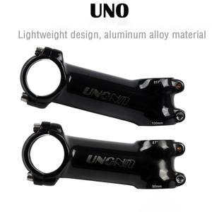 자전거 스템 로드 UNO 알루미늄 합금 초경량 광택 블랙 핸들 바 사이클링 액세서리 28.6x31.8mm 60 130mm 7/17 도 부품