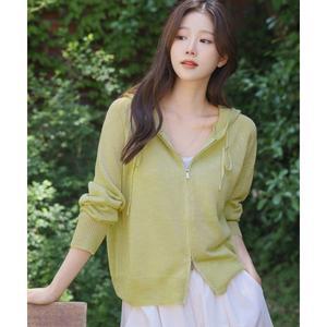 [매장정품] 프렌치시크 FRENCHCHIC 루즌 비스코스 투웨이 후드 니트 집업