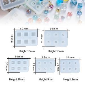 쥬얼리 비드용 실리콘 몰드 에폭시 송진 수제 DIY 소재 큐브 볼 6  8mm 10mm
