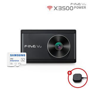[즉시20%][64GB로업][AS/2년+GPS] 파인뷰 X3500 POWER 블루투스 와이파이 차량용 블랙박스 자가설치 전방 Q