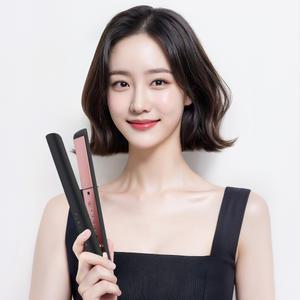 [판매1위][JMW 본사직영] 플랫핑크 슬림핏 세라믹 코팅열판 프리볼트 판고데기 SW3A01MA+안전캡+파우치