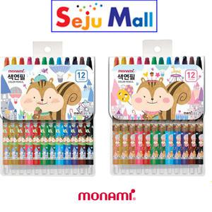 모나미 샤프식 색연필 12색