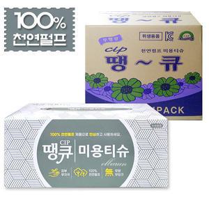 땡큐 천연펄프 미용티슈 200매x24팩 (1박스) /각티슈