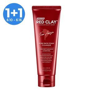 [1+1][미샤] 아마존 레드클레이 모공 팩 폼 클렌저 120ml
