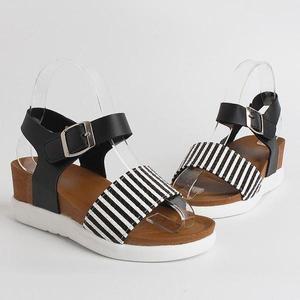 [디자이어로즈] 여성 스트라이프 찍찍이 샌들 SW6036 (S5436834)