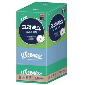 유한킴벌리 크리넥스 소프트터치 미용티슈 250매x8개
