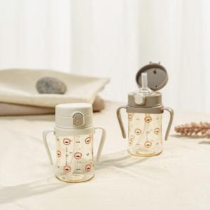 아키움 하트아이 라이언 베어 패턴디자인 아기컵 유아빨대컵 단품 200ml / 260ml