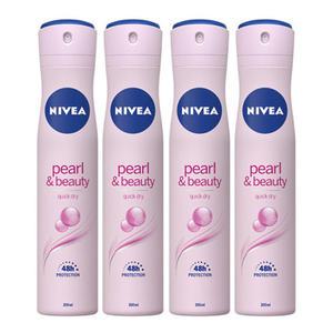 니베아 데오드란트 스프레이 펄앤뷰티 200ml 4개