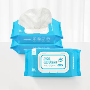 물걸레 청소포 표준형 90매 청소물티슈 캡형 (30매X3팩)