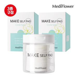 [메디플라워]메이크업 셀프 패드 100매+리필 130매x2 / 화장솜 클렌징패드 토너패드
