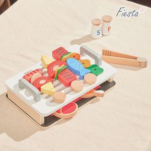 [보리보리/올리버]피에스타 원목 소꿉놀이 바베큐그릴 세트