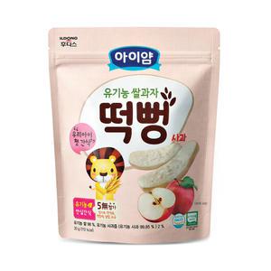 아이얌 유기농쌀과자 사과떡뻥 30g 1개