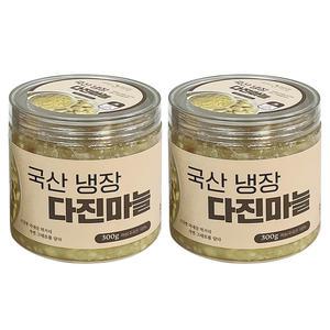 국내산 100% 냉장 다진마늘 간마늘 원터치캔 300g 2개 2024년 햇마늘 출시