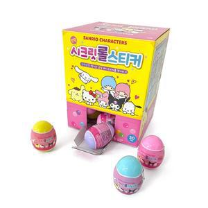 [기타]산리오 시크릿 롤 스티커 30P[17종]랜덤/다꾸세트 시나모롤 마이멜로디 포차코 폼폼푸린 캐릭터