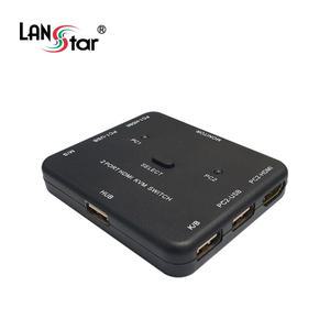 LANstar HDMI KVM 2:1 USB 스위치 4K30Hz LS-HD2KVM