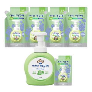 아이깨끗해 핸드워시 용기, 청포도, 490ml, 1개 + 리필, 450ml, 4개 + 리필, 200ml, 1개