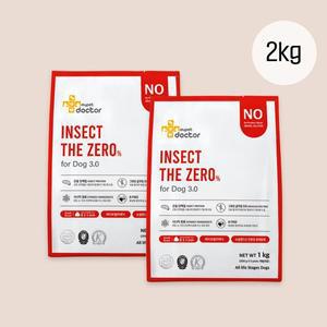 [마이펫닥터] 인섹트더제로 포 독 3.0 강아지 사료 곤충 피부 알러지  단일단백질, 1kg, 2ea
