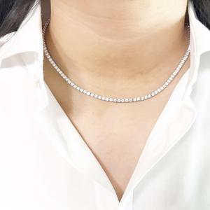 4발 테니스 큐빅 헤라 은목걸이 925실버 럭셔리한 남자 여자 우아한 순은 커플 친구