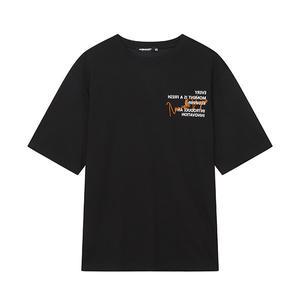남성) 간절기 6부소매 티셔츠(오버핏)_AN2WTS307-BK