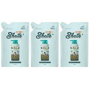무궁화 샤워때비누 사해소금 리필, 450ml, 3개