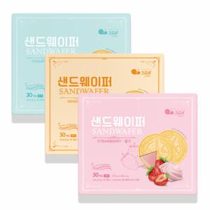 위드쿡 샌드웨이퍼 요거트 30개+감귤 30개+딸기 30개