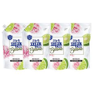 고농축피죤 보타닉 베르가못&로즈, 1600ml, 4개